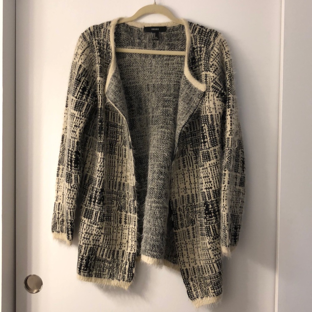 Forever 21 Fuzzy Cardigan Blazer